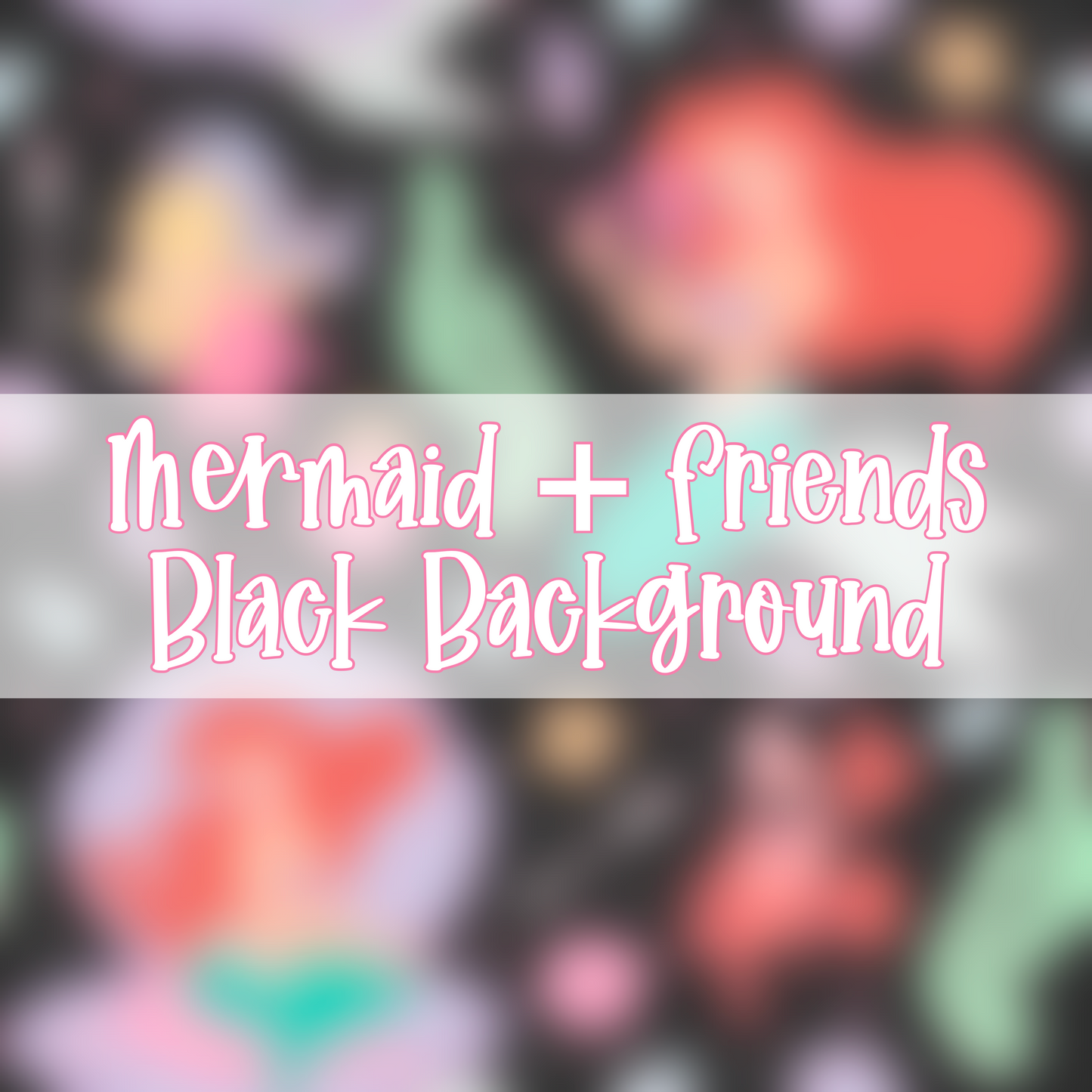 Mermaid & Friends | Black Background