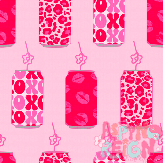 Vday Sodas | Light Pink Background