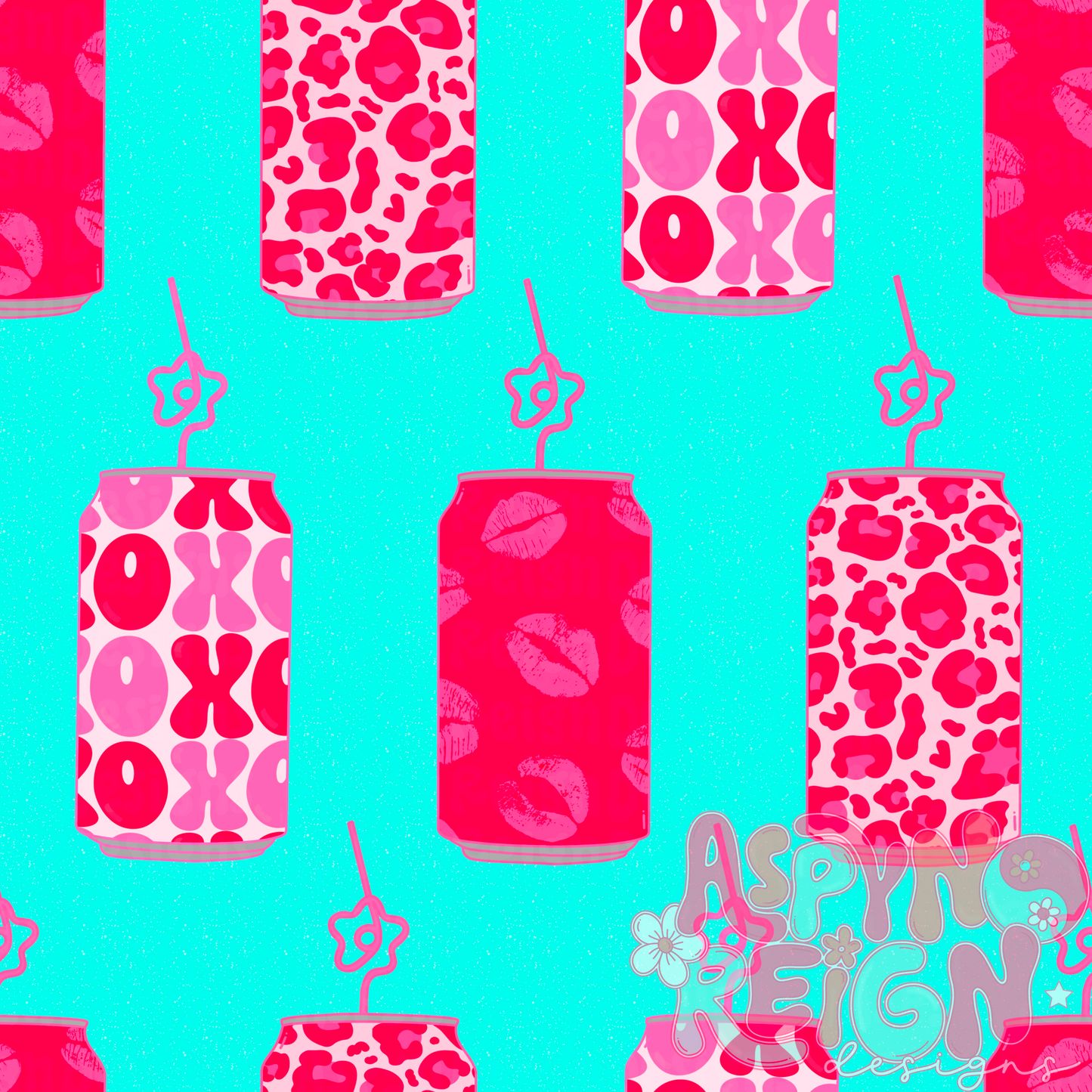 Vday Sodas | Blue Background