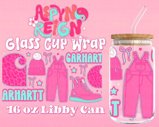 Girly CH | 16 oz Libbey Cup Wrap PNG