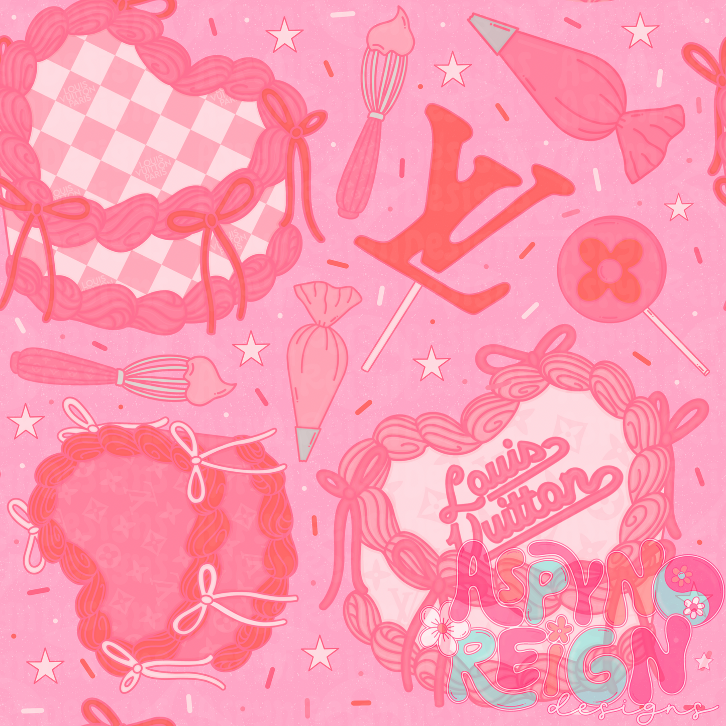 Boujee Vday Cakes | Pink Background