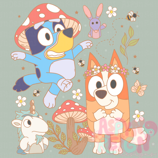 Cottagecore Heelers | PNG