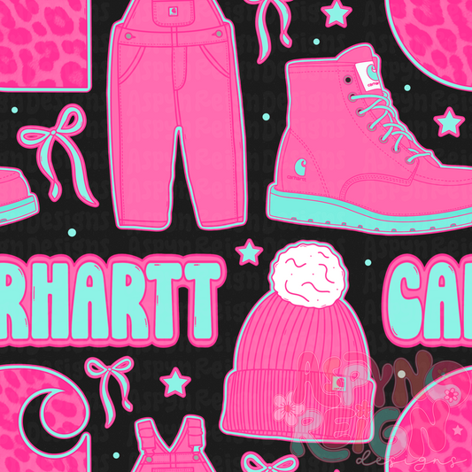 Pink & Blue CH | Black Background