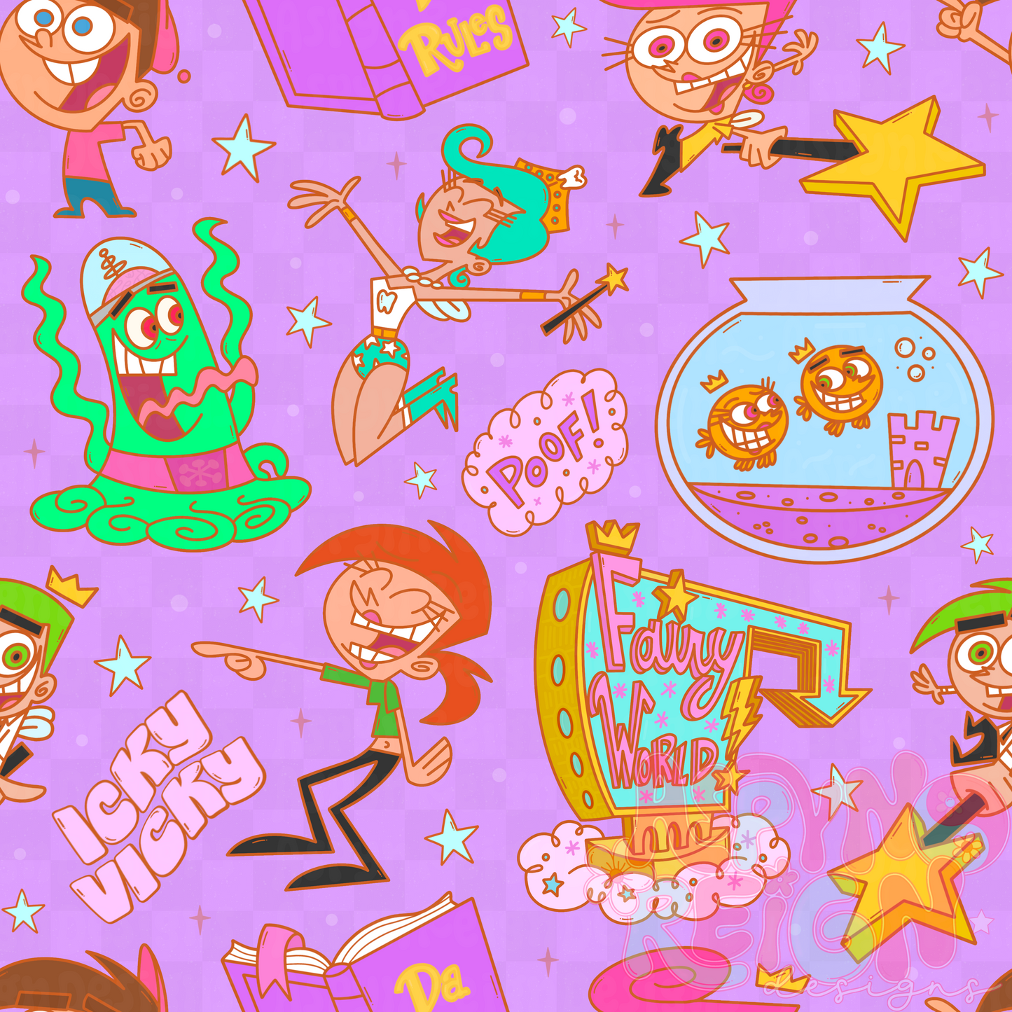 COLLAB FOP | Purple Checkered Background