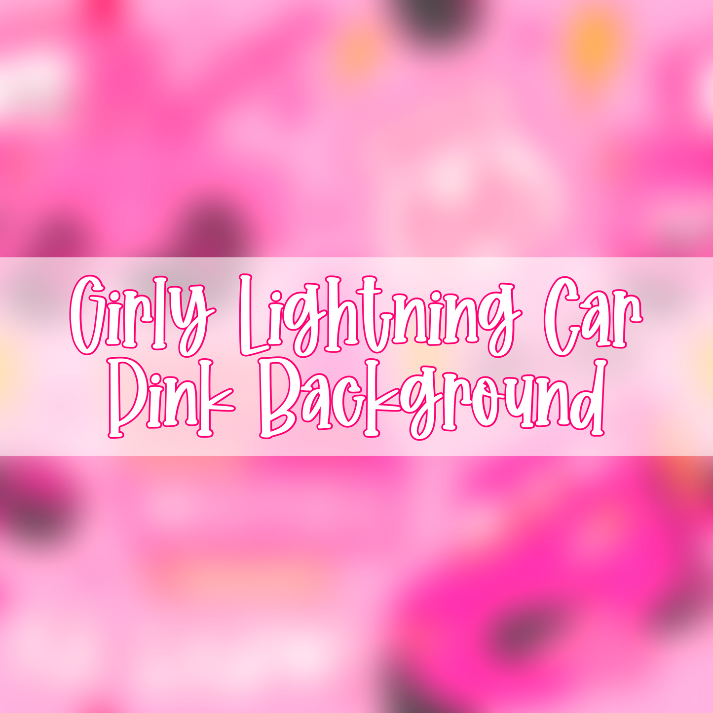 Girly Lightning Car | Pink Background