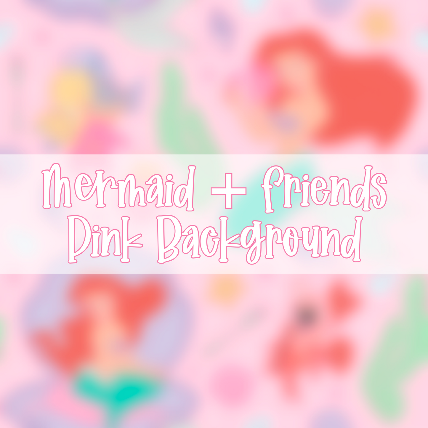Mermaid & Friends | Pink Background
