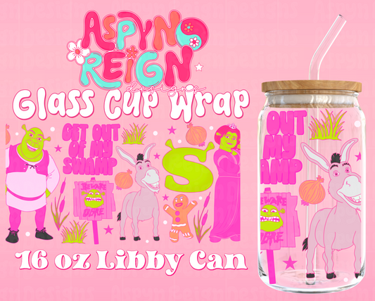 Girly Get Out of My Swamp | 16 oz Libbey Cup Wrap PNG