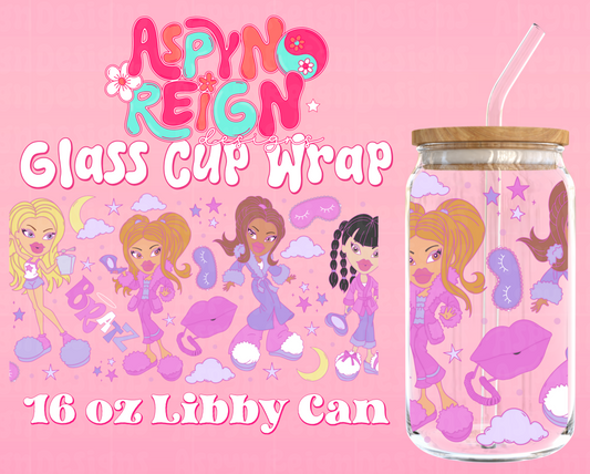 Sleepover Dolls | 16 oz Libbey Cup Wrap PNG