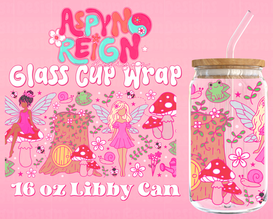 Cottagecore Fairies | 16 oz Libbey Cup Wrap PNG
