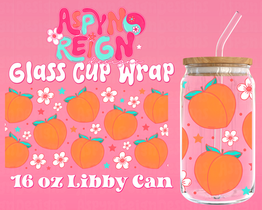 Peaches | 16 oz Libbey Cup Wrap PNG