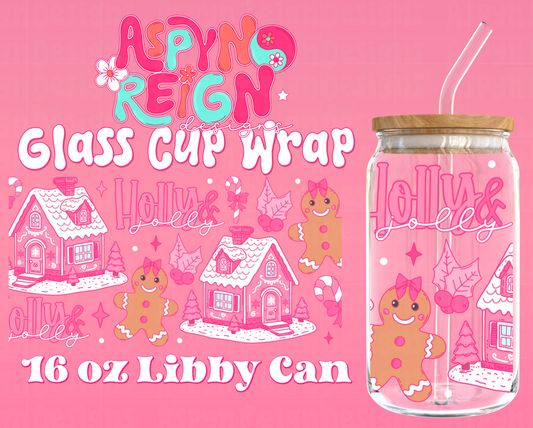 Gingerbreads Christmas | 16 oz Libbey Cup Wrap PNG