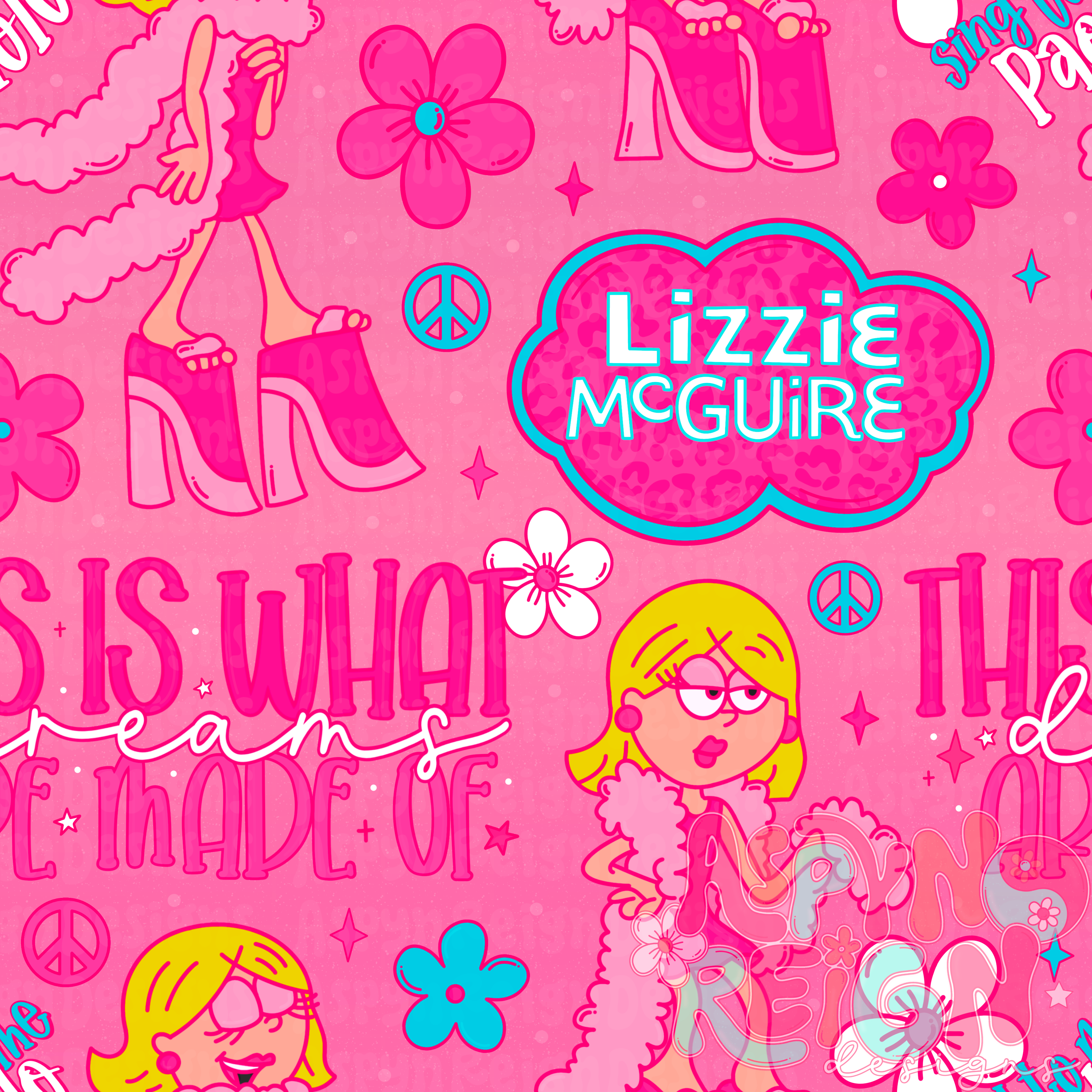 Pink Reign What Dreams are Made Of | Pink Ombré Background – Aspyn Reign Designs
