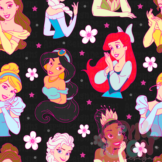 Princess Mash Up | Black Background
