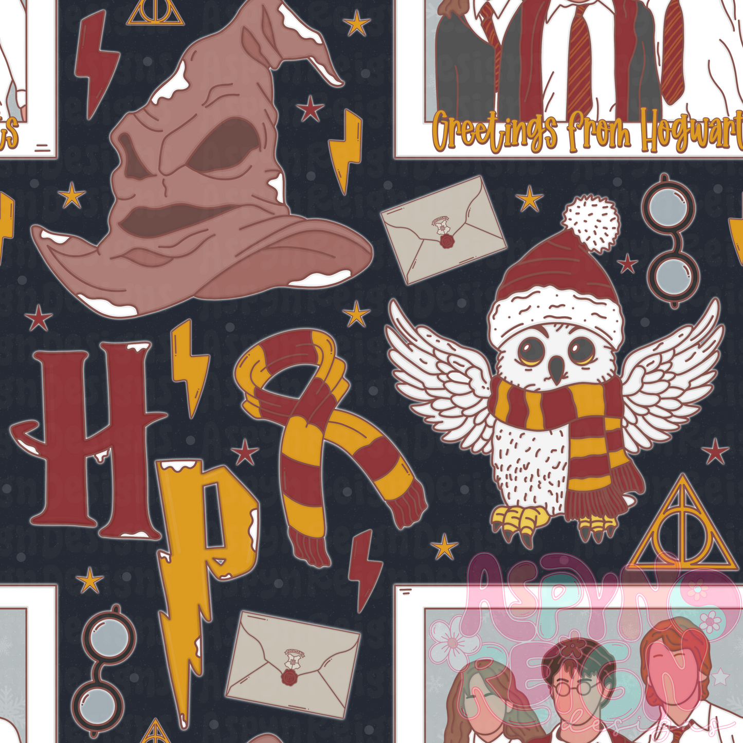 HP | Navy Background