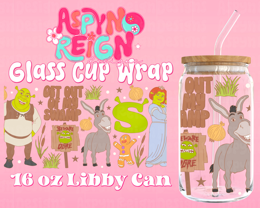 Get Out of My Swamp | 16 oz Libbey Cup Wrap PNG