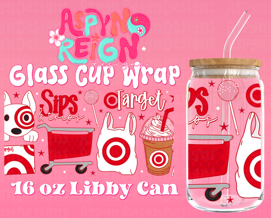 Red Store | 16 oz Libbey Cup Wrap PNG