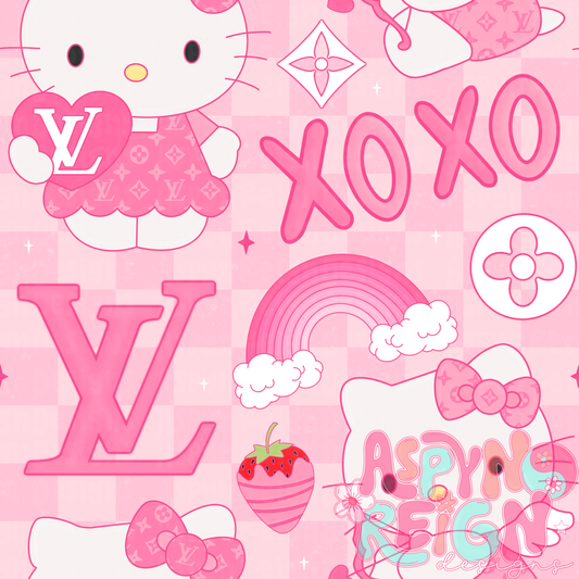 Boujee HK Valentine | Checkered Background