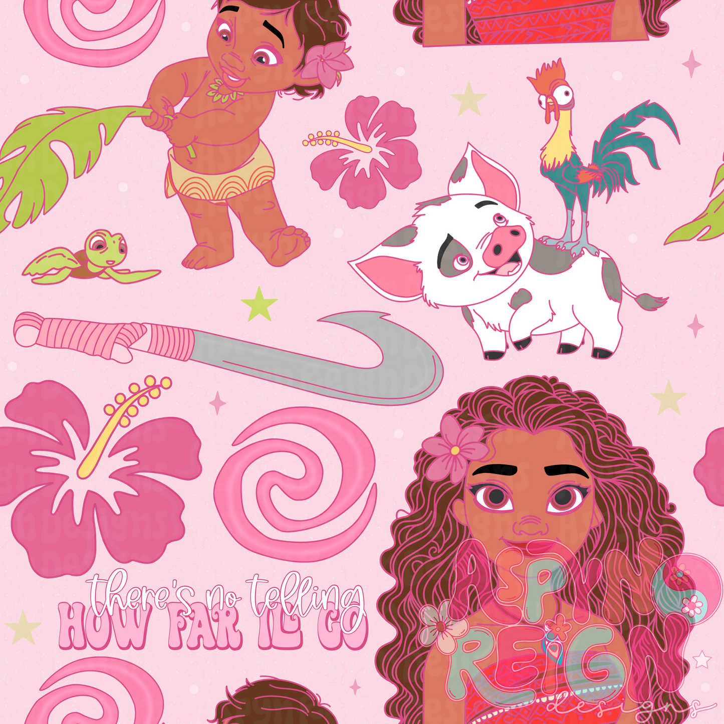 Island Princess | Pink Background