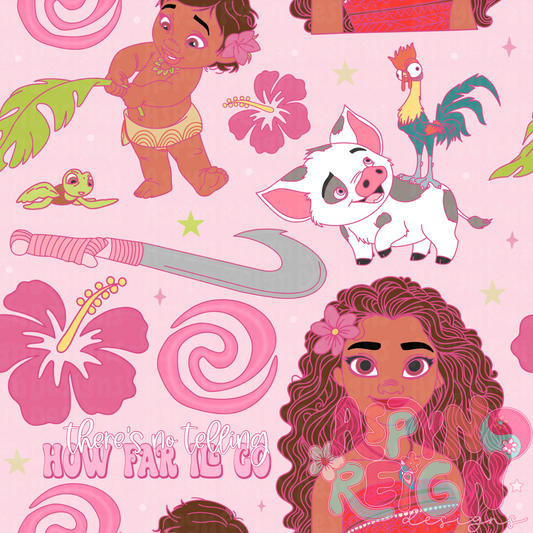 Island Princess | Pink Background