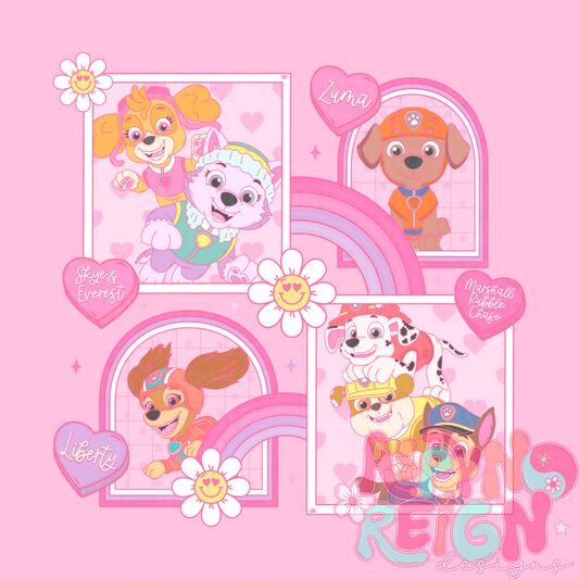 Valentine Pups Polaroids | PNG