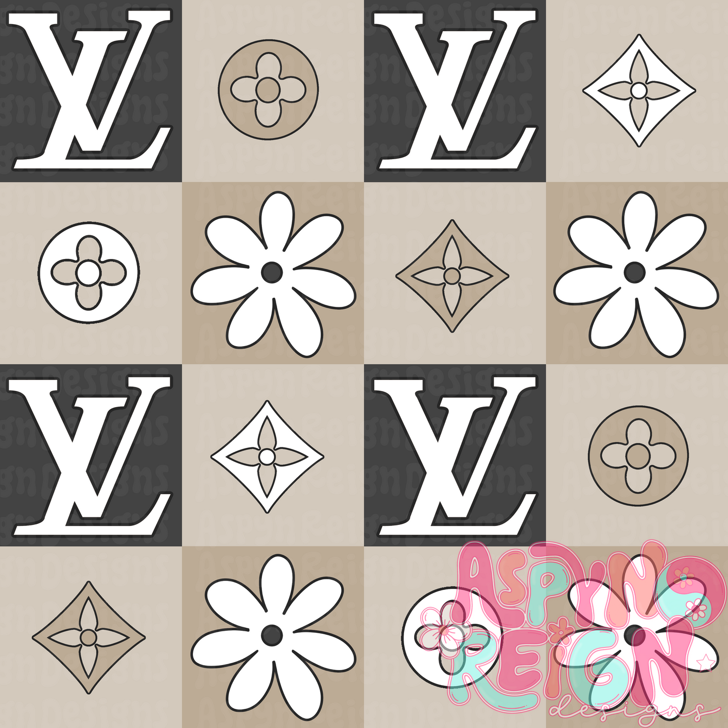 Neutrals Boujee Checkered