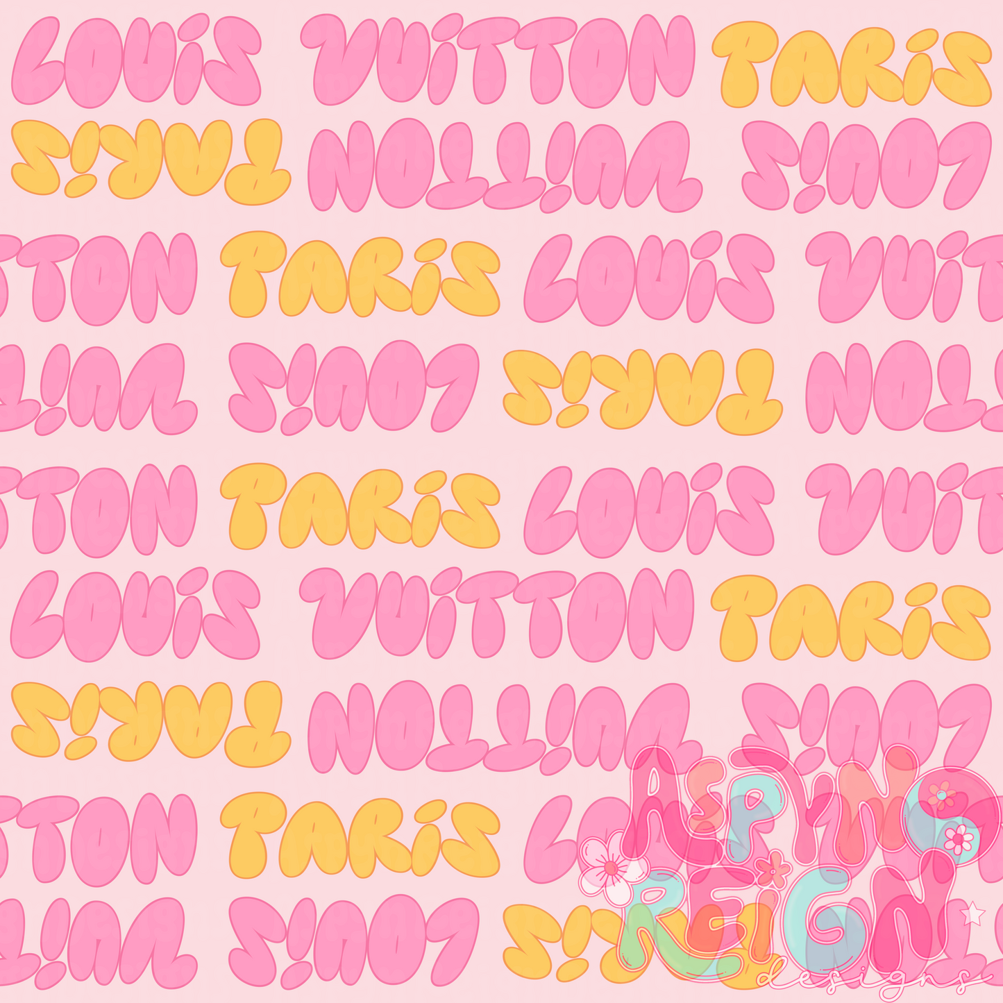 Boujee Pink & Yellow Graffiti