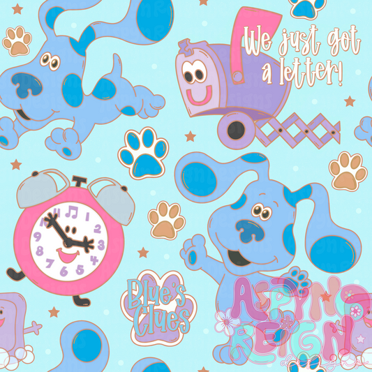 Blue Clue Dog | Blue Background