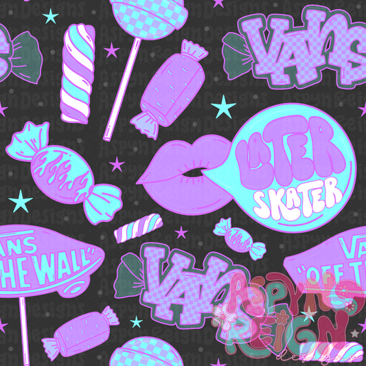 Blue & Purple Skater Inspired Candies